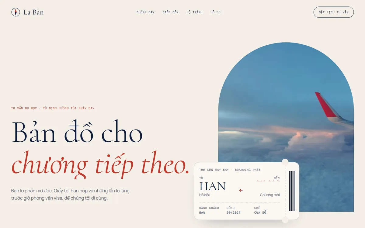 Ảnh chụp mẫu giao diện La Bàn